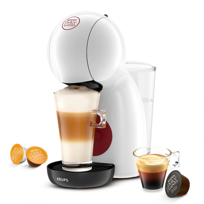 Espressor cafea Krups Piccolo XS KP1A3110, cu capsule, 15 bar, 1600 W, capacitate 0.8 litri, functie pentru bauturi calde si reci, alb + rosu - Imagine 6
