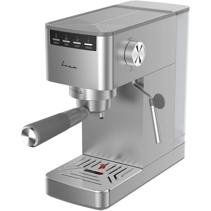 Espressor manual FRAM FEM-D15SS, 1350 W, 15 Bar, rezervor de apa detasabil 1.2 L,Carcasa Inox - Imagine 3