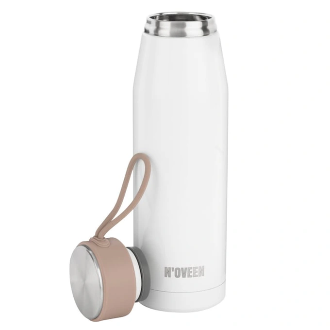Termos NOVEEN 550 ml cu curea TB301, White - Imagine 1