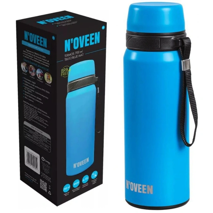 Termos NOVEEN 700 ml cu curea, TB612, Blue - Imagine 3