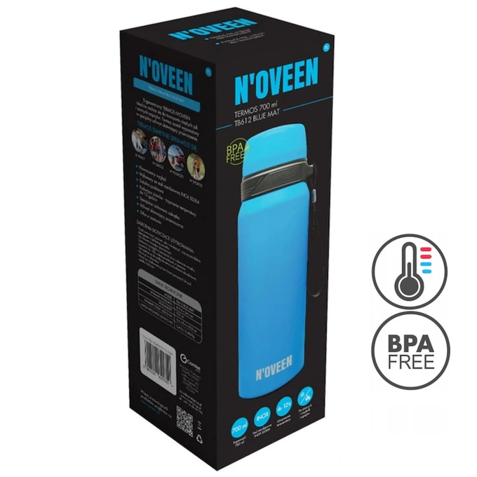 Termos NOVEEN 700 ml cu curea, TB612, Blue - Imagine 4