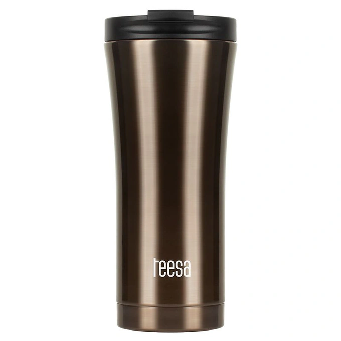 Termos TEESA 500ml din oțel inoxidabil, Brown - Imagine 1