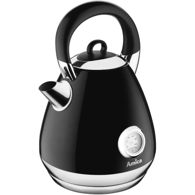 Fierbator AMICA KF 4041, 1.7L, 2200W, Negru/Inox - Imagine 1