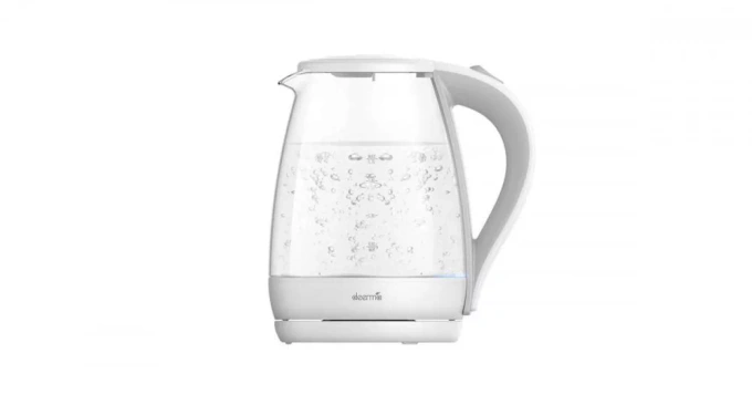 Fierbător electric DEERMA SH30W, 1.7L, 2200W, Alb - Imagine 3