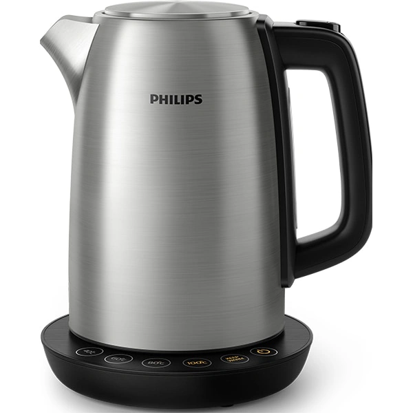 Fierbator electric PHILIPS Avance Collection HD9359/90, 22000W, 1.7l, Argintiu/Negru - Imagine 1