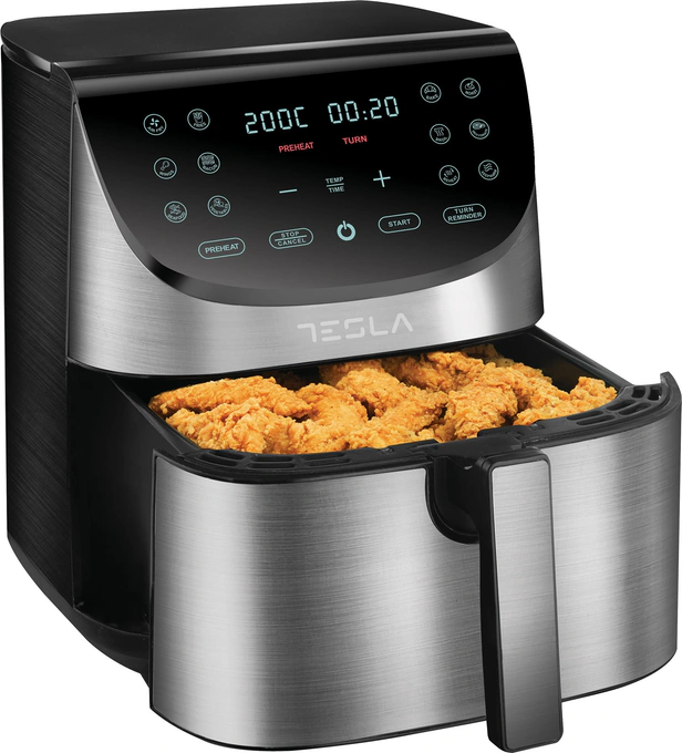 Friteuza aer cald Tesla AF701BX , 7 L, 1700W, Panou digital, 12 programe, Inox - Imagine 3