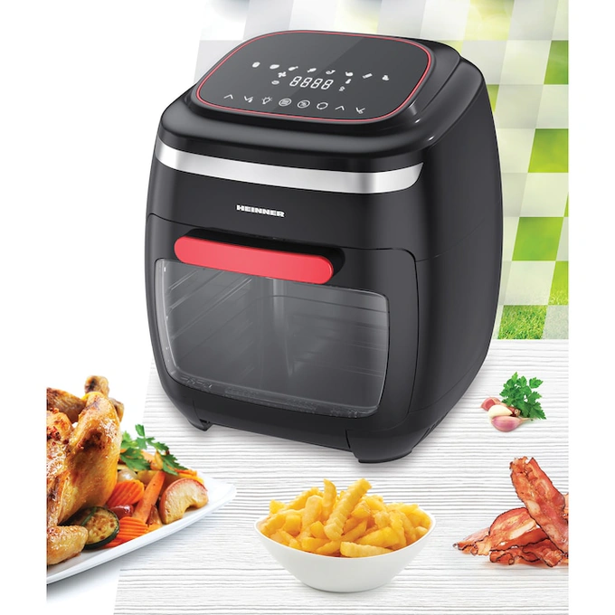 Friteuza cu aer cald Heinner Aifryer Crystal Clear HAF-B2000FB, gatire fara ulei, 2000W, capacitate cos 4.5L, capacitate cuptor 11L, 8 programe - Imagine 5