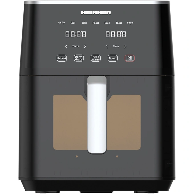 Friteuza cu aer cald Heinner cyclonefry cook HAF-M7BK1800 , 1500-1800w, capacitate 7l, display digital cu control touch, termostat reglabil 40-200 grade, Negru - Imagine 1