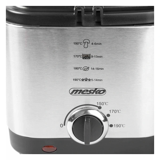 Friteuza cu ulei, Mesko MS4910, Otel inoxidabil, Crom/Negru - Imagine 5