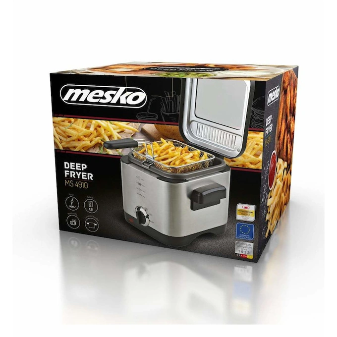 Friteuza cu ulei, Mesko MS4910, Otel inoxidabil, Crom/Negru - Imagine 6