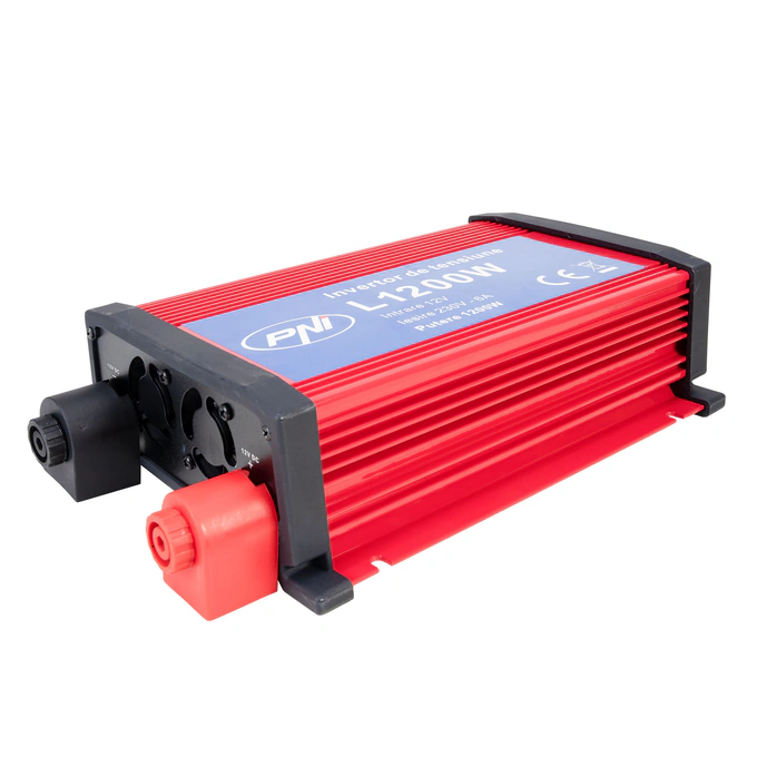 PNI Invertor de tensiune PNI H1200W12, 12V DC la 230V AC, 1200W - IT-Fashion.ro