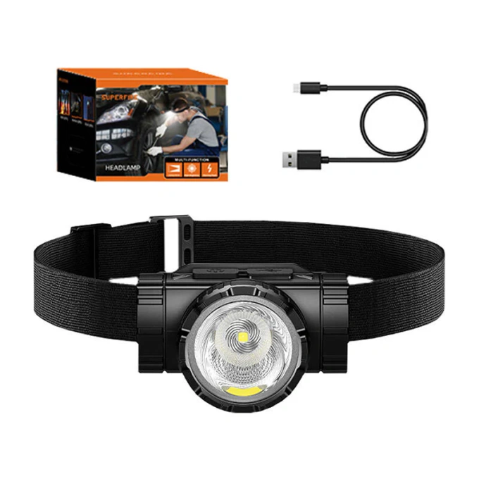 Lanterna de cap SUPERFIRE HL96, 100lm, 2W, autonomie ~2h, IP43, 600 mAh, IP43, microUSB, negru - Imagine 4