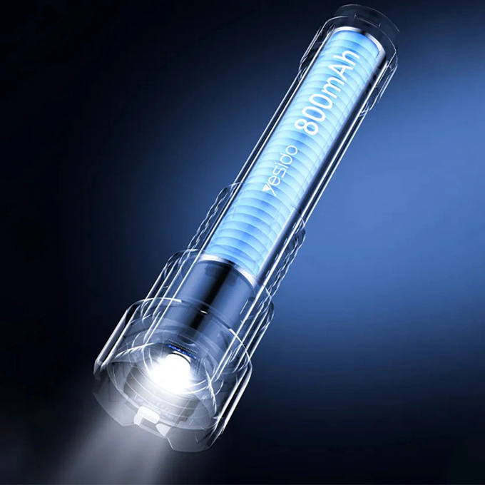 Lanterna YESIDO TC10, 800mAh, 4W, Moduri de iluminare putere mare, medie, mica, intermitent, lumina laterala, 220lm - Imagine 5