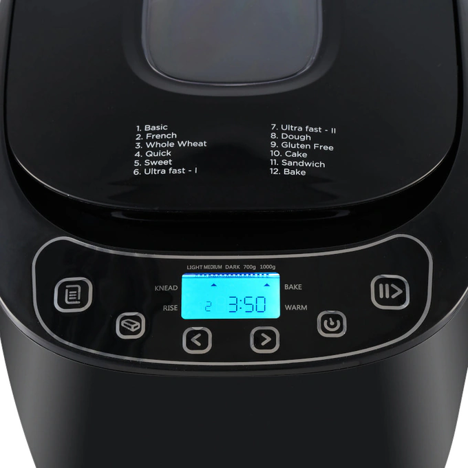 Masina de paine FRAM FBM-900BK, 550W, 12 programe, 1000g, Negru - Imagine 4