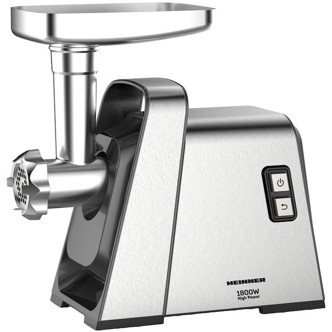 Mașină de tocat carne Heinner MG-Y1800X, 1800W, 3 site de tăiere, 2 kg/min, Inox - Imagine 1