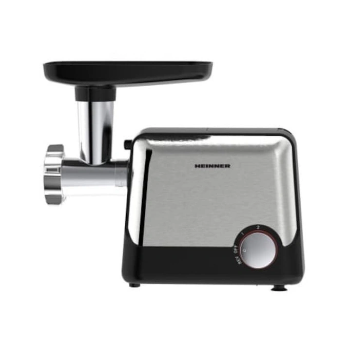 Masina de tocat HEINNER HMG-2100BKS3, 1.8 kg, 2100 W, 3 site de taiere, Negru/Inox - Imagine 1