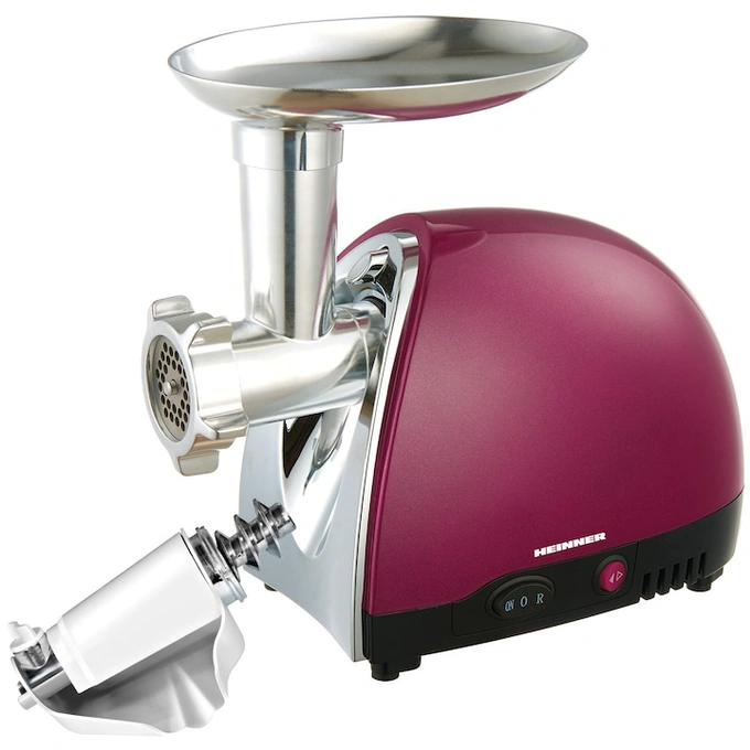 HEINNER Masina de tocat HEINNER MG1500TA-BG, 2 kg, 1600 W, 3 site de taiere, Visiniu - IT-Fashion.ro