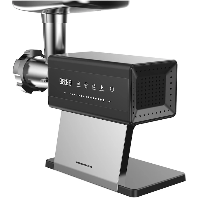 HEINNER Masina de tocat HEINNER Prestigechop HMG-DTSS2500, 2.5 kg, 600-2500 W, 2 site de taiere, Control touch, Negru/Inox - IT-Fashion.ro