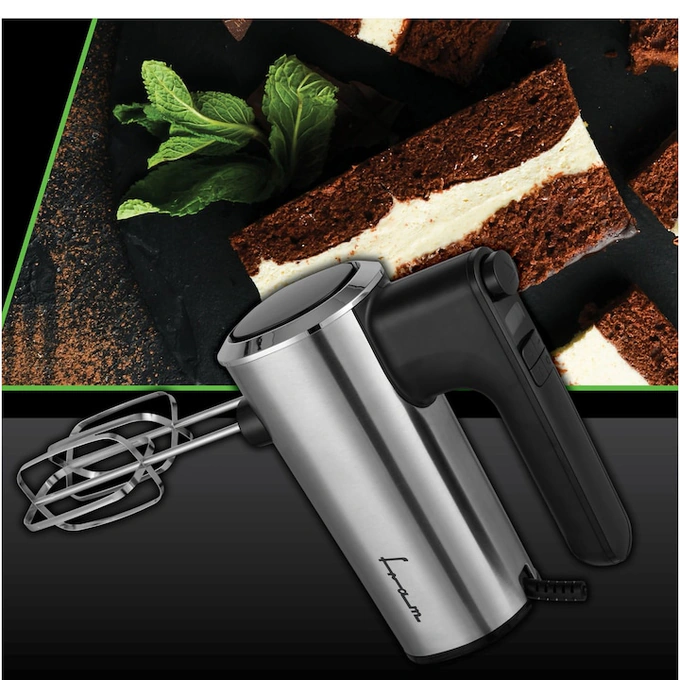 FRAM Mixer de mana FRAM FHM-4006DSS, 400W, 6 viteze + turbo, Inox - IT-Fashion.ro