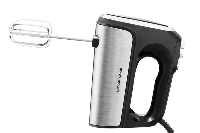 Mixer de mana MORPHY RICHARDS MMI2001, 6 viteze + Functie Turbo, 800 W, Argintiu/Negru - Imagine 1