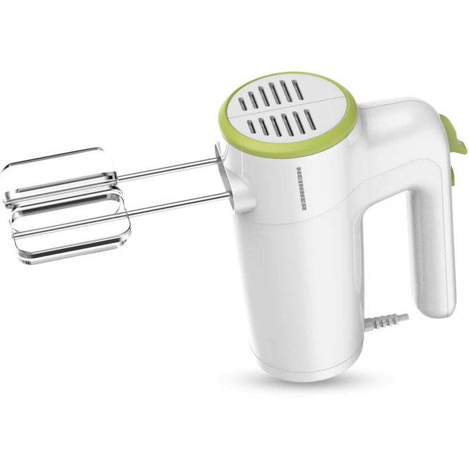 Mixerde mana HEINNER HM-300GR, 300W, 6 viteze + turbo, Alb/Verde - Imagine 1