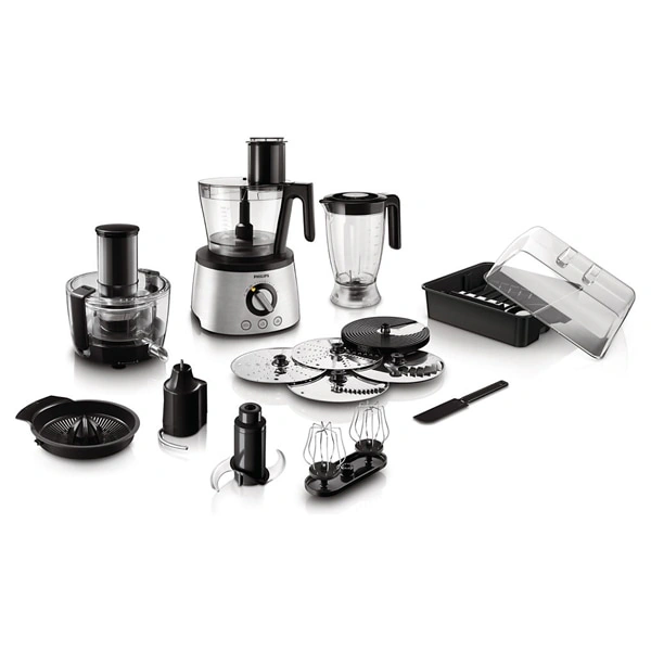 Robot de bucatarie PHILIPS Avance Collection HR7778/00, vas 3.4l, blender 2.2l, 1300W, 12 trepte viteza, Argintiu/Negru - Imagine 1