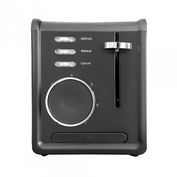 Prajitor de paine Samus Toasty, 850 W, 2 felii, 7 trepte de rumenire, functie decongelare, functie reincalzire, argintiu - Imagine 2