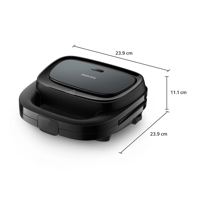 Sandwich-maker Philips HD2331/90 Seria 3000, 750W, pentru sandwich-uri triunghi, plite neaderente - Imagine 3