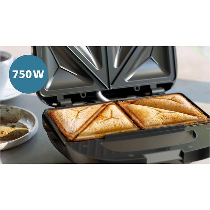 Sandwich-maker Philips HD2331/90 Seria 3000, 750W, pentru sandwich-uri triunghi, plite neaderente - Imagine 9