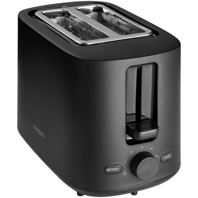 Toaster Xiaomi BHR8811EU, 780-930 W, 2 sloturi, tavita pentru firmituri detasabila, functie dezghetare, negru - Imagine 1