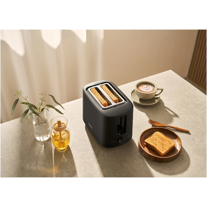 Toaster Xiaomi BHR8811EU, 780-930 W, 2 sloturi, tavita pentru firmituri detasabila, functie dezghetare, negru - Imagine 10