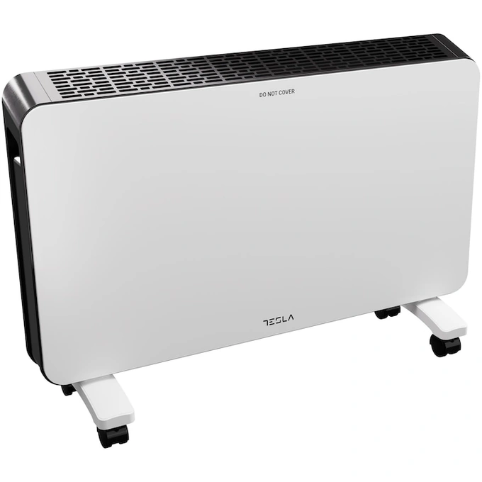 Convector electric Tesla PC301WB, 2000 W, Termostat reglabil cu autoresetare, Protectie supraincalzire, Senzor pentru consum optimizat, Anti-rasturnare, X Shape Aluminum, Alb - Imagine 3