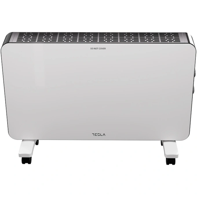 Convector electric Tesla PC301WB, 2000 W, Termostat reglabil cu autoresetare, Protectie supraincalzire, Senzor pentru consum optimizat, Anti-rasturnare, X Shape Aluminum, Alb - Imagine 4