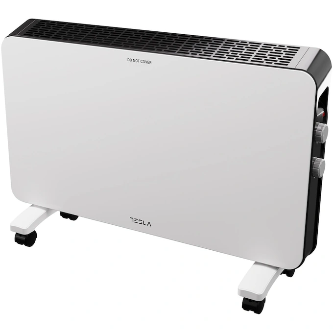 Convector electric Tesla PC301WB, 2000 W, Termostat reglabil cu autoresetare, Protectie supraincalzire, Senzor pentru consum optimizat, Anti-rasturnare, X Shape Aluminum, Alb - Imagine 5