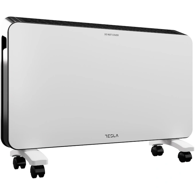 Convector electric Tesla PC301WB, 2000 W, Termostat reglabil cu autoresetare, Protectie supraincalzire, Senzor pentru consum optimizat, Anti-rasturnare, X Shape Aluminum, Alb - Imagine 7