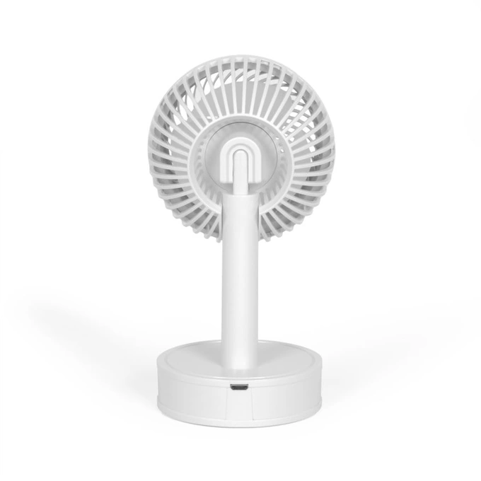 Mini ventilator de birou Livoo TEA310W, 1.5 W, 3 viteze, diametrul 7.5 cm, acumulator 500 mAh, autonomie 2h, alb - Imagine 3