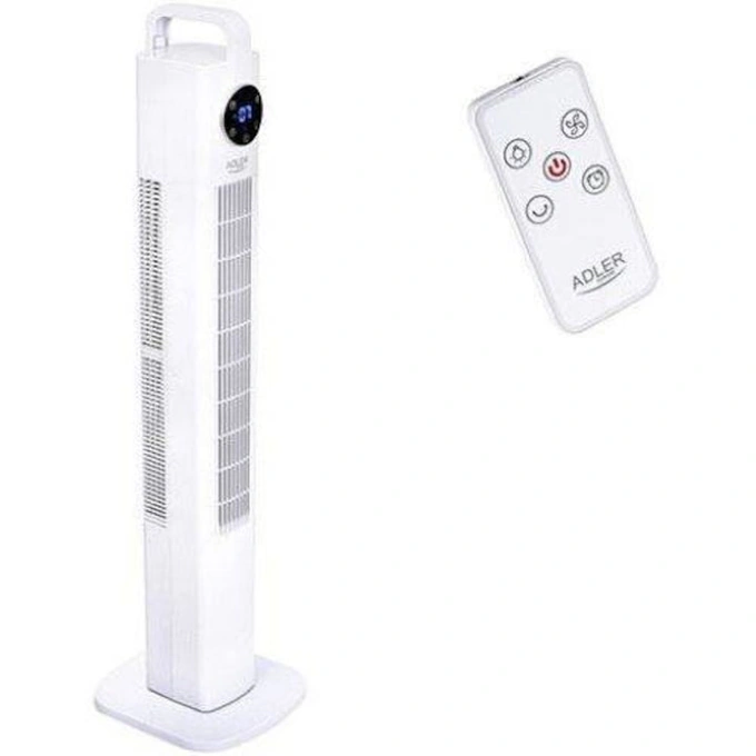 Ventilator de cameră Adler AD7333 Tower 109cm, 120W, Panou LED, 3 viteze, Alb - Imagine 5