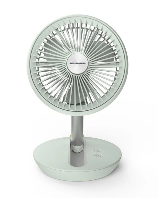 Ventilator portabil pliabil HEINNER HMF-LC4000GR, USB-C, autonomie până la 15 ore - Imagine 1