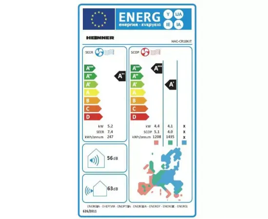 Aparat de aer condiționat Heinner HAC-CR18KIT 18000 BTU cu kit de instalare inclus - Imagine 4