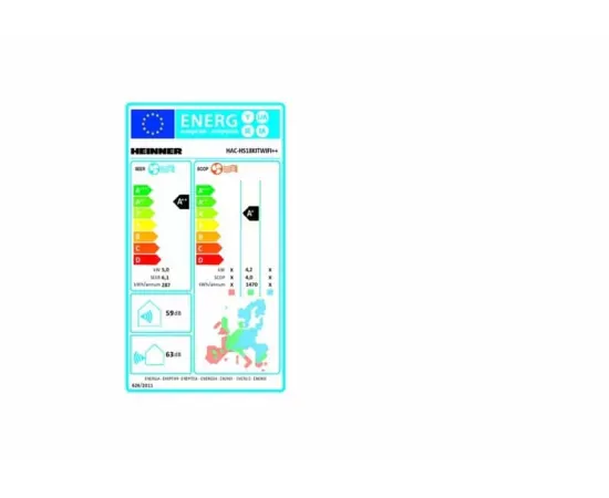 Aparat de aer condiționat HEINNER HAC-HS18KITWIFI++ 18000 BTU, Wi-Fi, Clasa A++, Kit instalare inclus, Funcție iFeel, Alb - Imagine 4