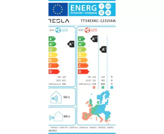 Aparat de aer condiționat TESLA TT34EXKC-1232IAW 12000 BTU Inverter Wi-Fi R32 - Imagine 5