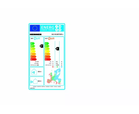 Aer condiționat HEINNER HAC-HS24KITWIFI++ 24000 BTU, Inverter, Wi-Fi, Clasa A++/A+, Kit instalare inclus - Imagine 6