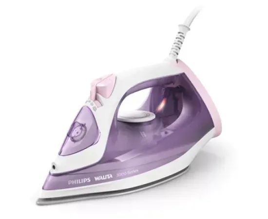 Fier de călcat cu abur Philips Seria 3000 DST3010/30, 2000 W, 30 g/min, jet 100 g, talpă SteamGlide, violet - Imagine 1