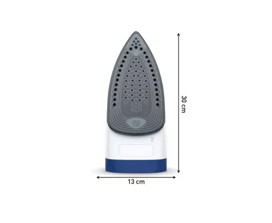 Fier de călcat cu abur Tefal Express Steam FV2838E0, 2400W, jet abur 180 g/min, abur variabil 0–40 g/min, talpă ceramică, 270 ml, alb/albastru - Imagine 5