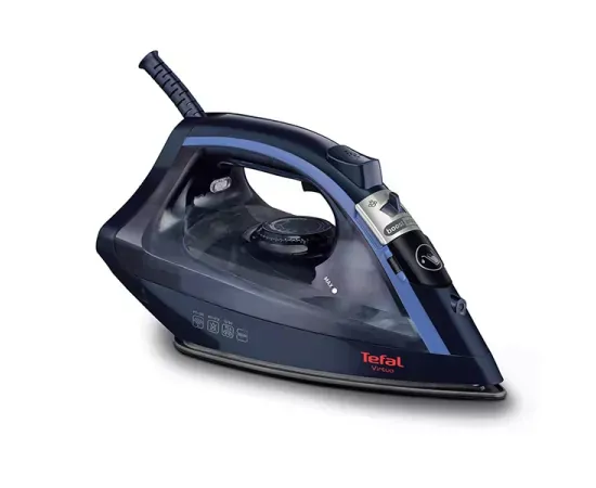 Fier de călcat cu abur Tefal Virtuo FV1713E0, 2000W, talpă ceramică, abur variabil și vertical, sistem anti-picurare, albastru