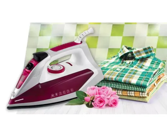 Fier de călcat HEINNER HSI-2200PP, 2000–2400W, talpă ceramică, rezervor detașabil 190 ml, anti-picurare, mov - Imagine 3