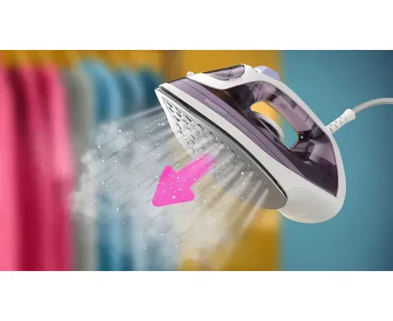 Fier de călcat PHILIPS Seria 2000 DST2020/30, 2000W, talpă ceramică, abur 25g/min, jet 110g, 250ml, mov - Imagine 3