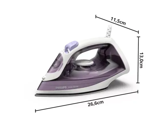 Fier de călcat PHILIPS Seria 2000 DST2020/30, 2000W, talpă ceramică, abur 25g/min, jet 110g, 250ml, mov - Imagine 4
