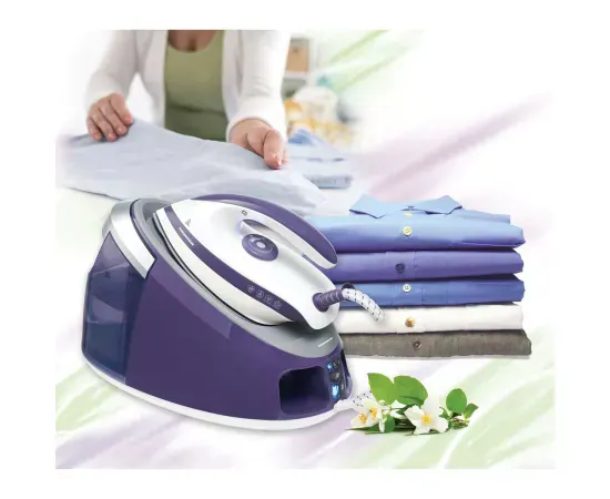 Statie de calcat cu boiler HEINNER HIS-D3006V, 3000 W, 5.5 bar, 1.7 L, talpa ceramica, mov - Imagine 4