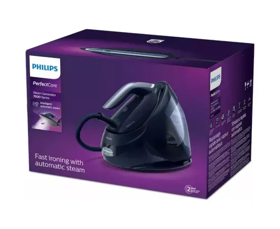 Stație de călcat Philips PerfectCare Seria 7000 PSG7130/20, 2100W, 600 g/min, 1.8L, talpă SteamGlide Elite, Negru-Mov - Imagine 6